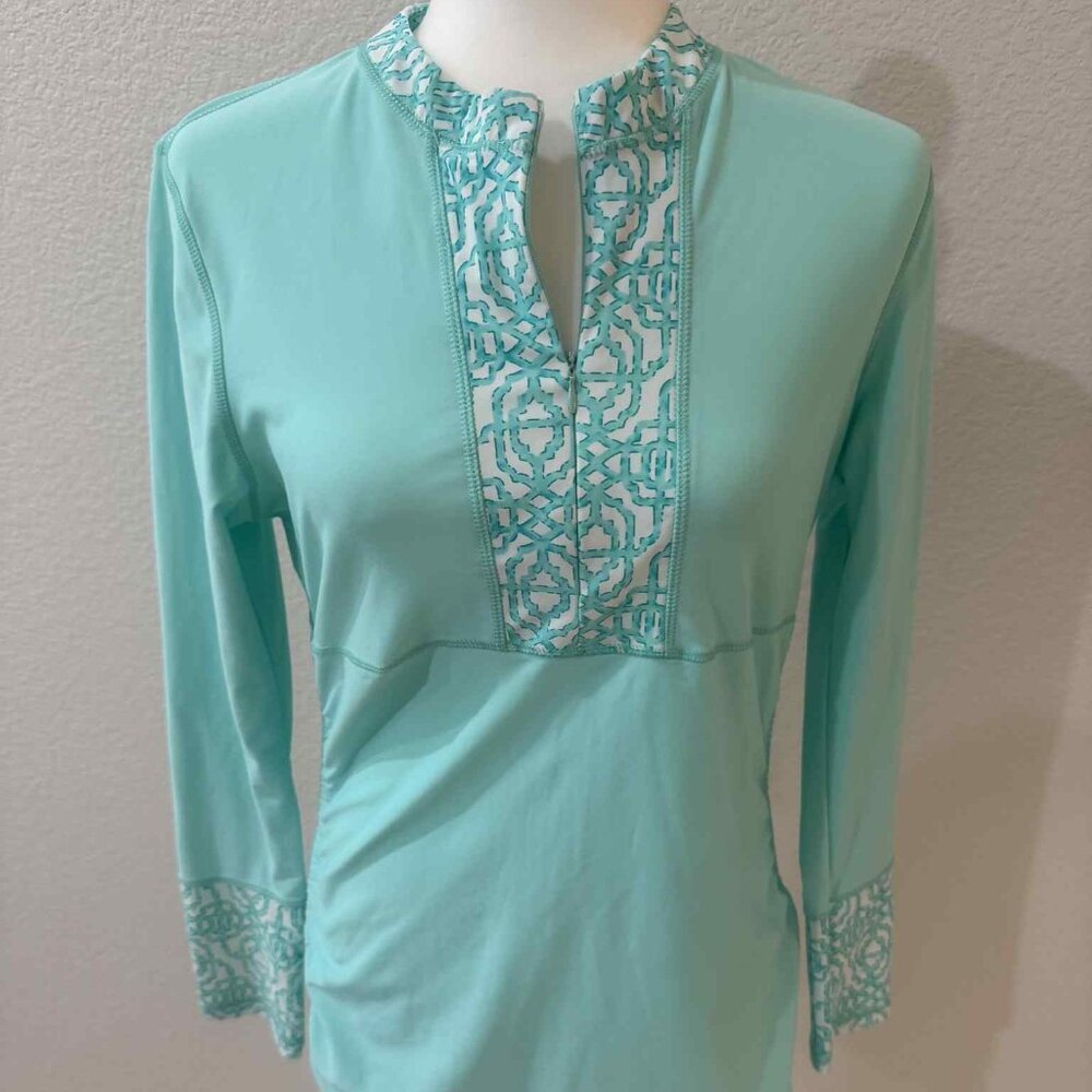 Cabana Life Mint Green Embroidered Swim Tunic